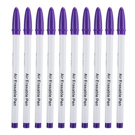 10Pcs Disappearing Ink Fabric Marker Pen Thick Head Air Erasable Pen for Cloth and Fabrics Sewing Stitching