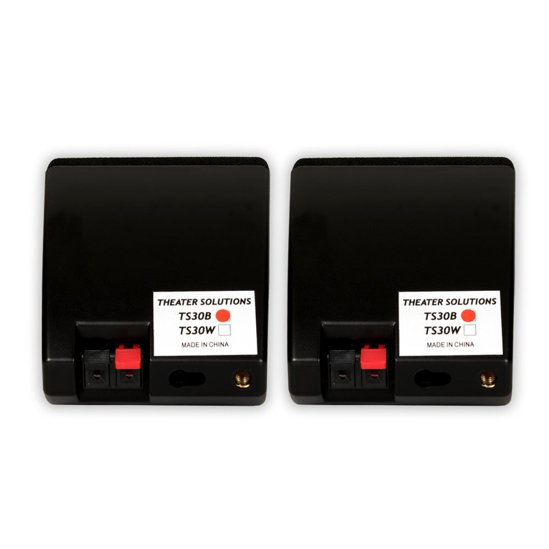 Theater Solutions TS30B Mountable Indoor Speakers Black Bookshelf 4 Pair