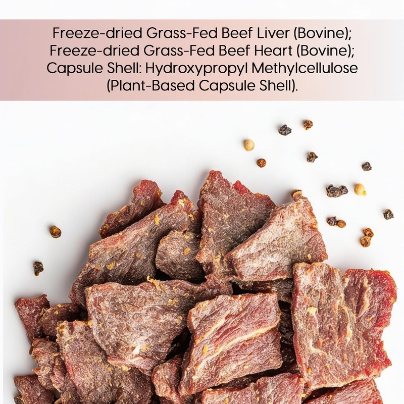 Grass-Fed Beef Liver & Heart Capsules | 2100mg Per Serving