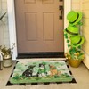 Kuyuayee St. Patricks Day Shamrock Doormat 30x17 Inch Green Irish/Celtic