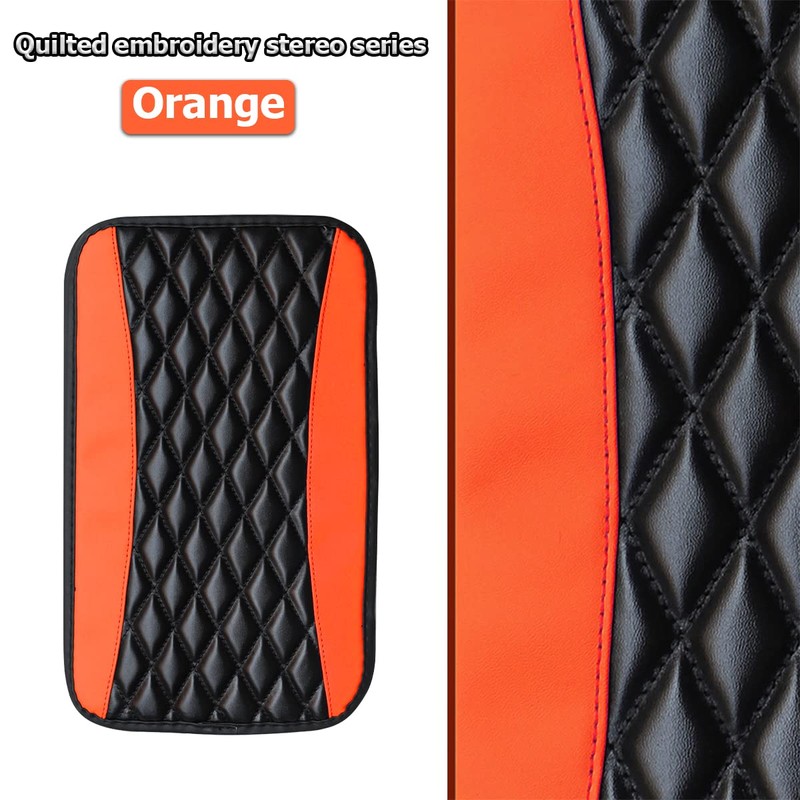 Car Center Console Cushion Pad, Universal Leather Waterproof Armrest Seat