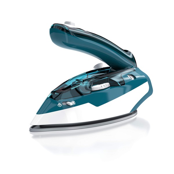 MyBeo Travel Iron 1100W Dual Voltage 110/230 Volt Mini Iron with Non-Stick Soleplate 3 Levels Adjustable Foldable Travel Iron Small and Lightweight