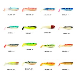 5 Anzuelos T-tail Wobbler Gusano Minnow Cebo Bass Biomimétic
