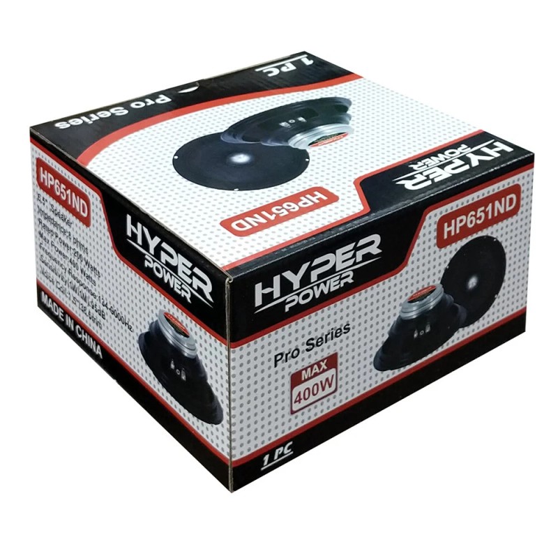 HyperPower 6.5" Neodymium HP651ND 200 Watt-RMS Pro Series Midrange Speaker,