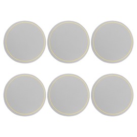 sourcing map 6 Pcs Leather Coasters, Round Drinks Coasters for Coffee Table Housewarming Gifts Home Decor (4 Inch, Grey)