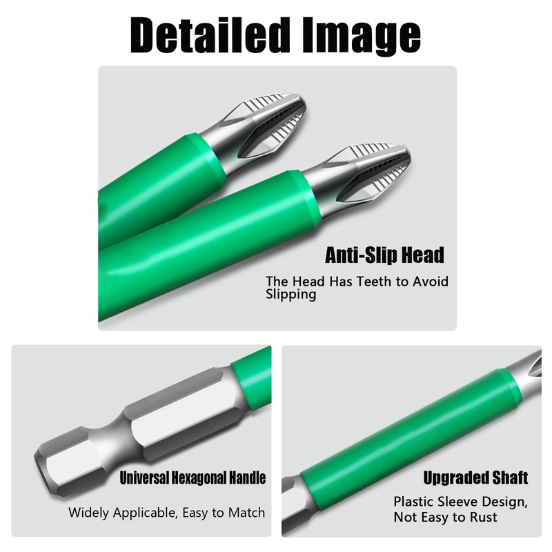 Strong Magnetic Durability Screwdriver Drill Bit Set, Anti-Slip Magnetic Electric