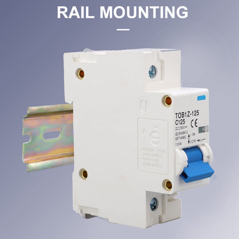 DC Circuit Breaker 1P 125A 250V DIN Rail Mounted Arc