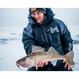 Northland Fishing Tackle Buck-Shot Ice Fishing Rattle Spoon, Super-Glo Goldfish, 3/4 Oz, 1/Cd