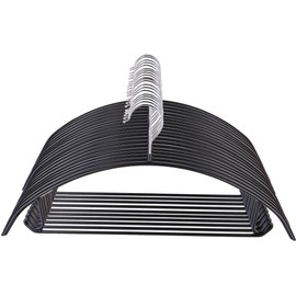 Tosnail 20-Pack Non-Slip Sweater and Pants Hangers, Dimple and Crease Free Hanger for Suit Coat, Shirt, Closet Organizer, Black