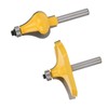 2pcs 8mm Shank Armrest Handrail Router Bit Set with Bearing