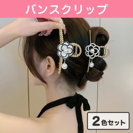 HAMILO Korean Style Hair Claw For Women Hair Clips, Hair Arrangement, Set of 2 Colors