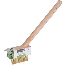 GalvogÂ® Weed Brush with Handle 36 cm | Hand Weed Scraper Paving Brush - Patio Weed Remover Tool
