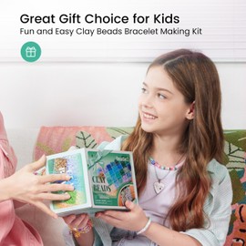 Beadact Clay Beads Bracelet Making Kit - 3 Boxes 48 Colors Clay Beads and 3 Types Letter Beads with Bead Spinner, Complete Friendship Bracelet Making Kit, Crafts Gift for Girls Ages 6-12