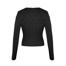 Namatime Women's Traditional Bolero Dirndl Jacket Short Costume Cardigan with Button Placket Oktoberfest Outfit, black