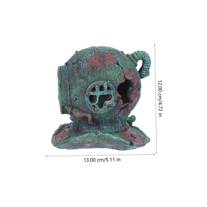 Sosoport Aquarium Accessories Fish Tank Hideout Cave Decor Diving Helmet