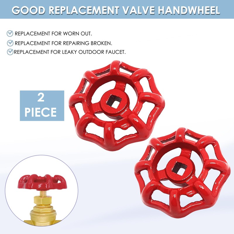 2pcs Replacement Gate Valve Handwheel,Round Wheel Valve Handle Replacement,for 3/4"