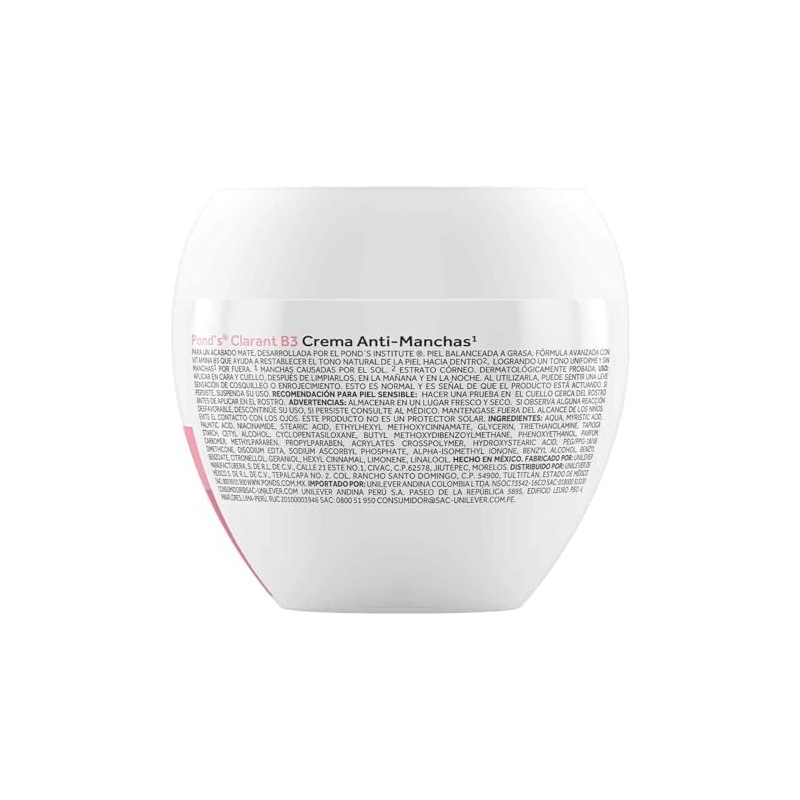 Crema Facial Pond's Antimanchas Clarant B3 200 g