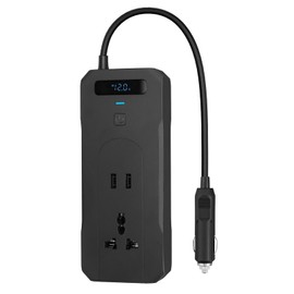 AUTTGINN AUTTGINN 200W Car Power Inverter DC 12v to 110v AC Car Plug Adapter Outlet Converter with 24W 3.1A USB and 30W Dual USB-C Car Charger for Laptop Computer Phone