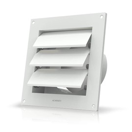 AC Infinity Wall Mount Duct Shutter, 6” Outdoor Louver Gable Vent Hood for Home Attic Grow Tent HVAC Systems