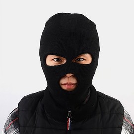 검정 복면 모자 니트 방한용 도둑복면 안면 얼굴 마스크 배달 라이더 스키 스노우보드 Black Mask Hat Knit Cold Weather Thief Mask Face Mask Delivery Rider Ski Snowboard