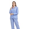 GLOBAL Ladies Pyjamas Set 100% Cotton Womens PJs Long Drawstring