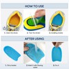 Clundoo Soft Gel Heel Cushions, 2 Pairs Wavy Heel Spur