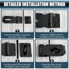Stainless Steel Padlock Latch, 2 Pcs Door Hasp Lock for