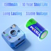 PKCELL CR123A 3V Lithium Battery 4-Pack 1500mAh 123A Lithium Batteries
