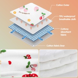 Nutyomi Baby Cotton Training Pants 6 Packs Toilet Training Underpants Absorbent Toddler Potty Training Underwear for Girls 4T-5T