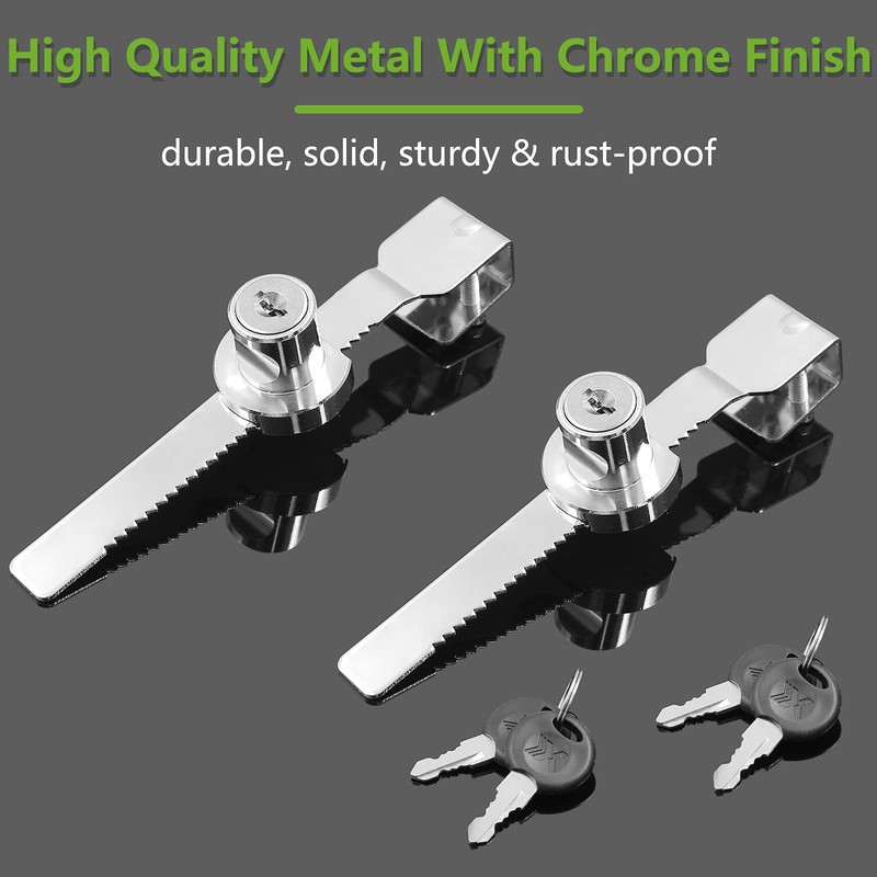 Jiozermi 4 Pack Sliding Glass Door Ratchet Lock with 4