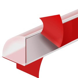 1/2″Flexible Quarter Round Molding Peel and Stick Rubber Trim Molding 13.2Ft Double-Sided Self-Adhesive Strips.DIY for Wall Seams, Floor Edges, Fireplaces, Bathroom,Countertops 158inch Transparent