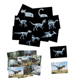 16 Dinosaur Animal X-ray Set, Educational Science Set for Kids, Lightstand Accessories to Explore Skeletal Structure, Light and Shadow Zones.