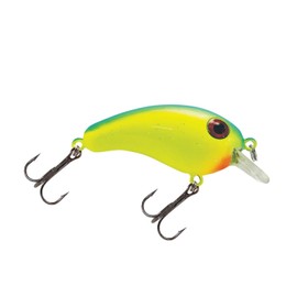 Luck E Strike Crappie Magic Crankbait (2 Inch Crappie Lure) Made in The USA, Blue Chartreuse