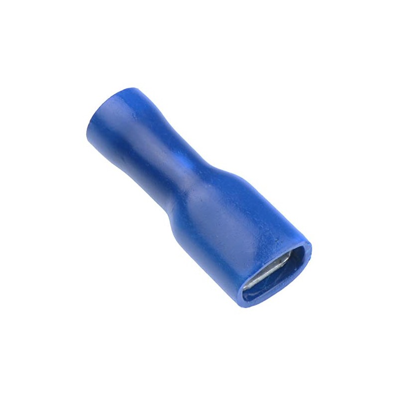 20 x Blue 4.8mm Female Fully Insulated Crimp Spade Connector