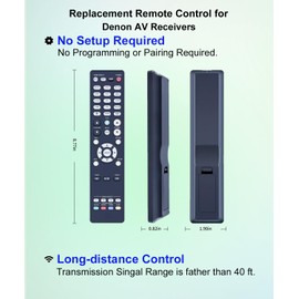 JISOWA Remote Control for Denon AVR-S770H RC-1258 AVR-X2400H RC-1227 AVR-X3700H AVR-X3200W RC-1244 AVR-X3500H AVR-S910W AVR-X1400H Home Theater AVR AV Receiver Replacement