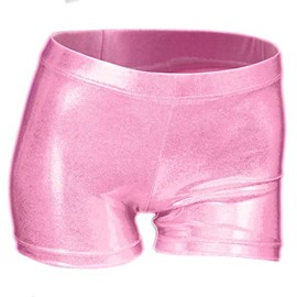 Aosva Little Big Girls Sparkle Dance - Pantalones cortos de gimnasia atlética para niñas de 2 a 14 años, Rosa/Rebel Fun., 9