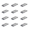 Mirart 1-1/8 x3 Pull Handle, Self Stick Acrylic Mirror Finger Glide Beveled Knob (12 Pack)