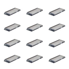 Mirart 1-1/8 x3 Pull Handle, Self Stick Acrylic Mirror Finger Glide Beveled Knob (12 Pack)