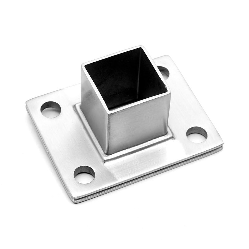 4 Pcs Square Post Bases Stainless Steel Flange Anchor Bases