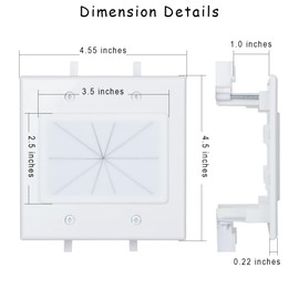 Syunko 2 Gang Cable Wall Plate White 4 Pack, 2-Gang Wall Plate Cable Pass Through Built in Low Voltage Mounting Bracket for Media Audio Video, Network, Telephone, Speaker Cable Passthrough