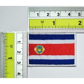 PARITA Mini Flag Patch Costa rica Embroidered Military Tactical Costa rica Flag Patches National Emblem for Travel Backpack Hats Jackets Jeans T-Shirt Costume Craft Sewing (11)