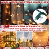 Menkxi 150 Pcs Mini Christmas Light Clips Outdoor Adhesive Wall