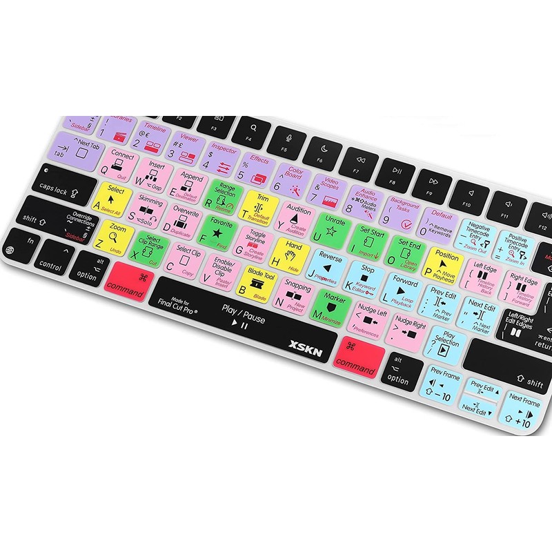 XSKN Final Cut Pro Shortcuts Keyboard Silicone Cover Skin for