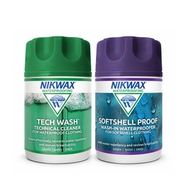 Nikwax Tech Wash/Softshell Proof Twin Pack Clean/Proof Value Pack - 0.15lt