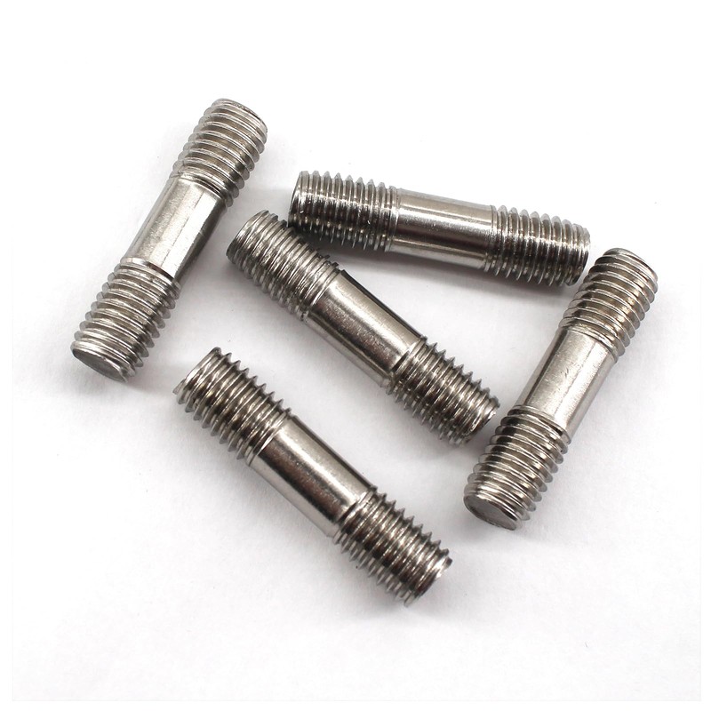 10Pcs M10x50 Stainless Steel Double End Threaded Rod, Double-End Threaded