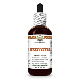 Hedyotis (Hedyotis Diffusa) Dry Herb Glycerite, Made in Hawaii, All Natural, Vegan, Lab Tested Alcohol-Free Liquid Extract - 2 fl.oz