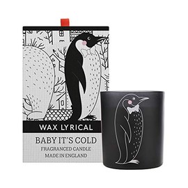 Wax Lyrical - Baby It's Cold Outside Collection - Baby It's Cold Scented Illustrated Glass Candle (Burns Up to 50 Hours) - Made in England