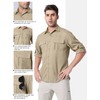 Men's Long Sleeve Sun Protection Shirts UPF 50+ UV Button