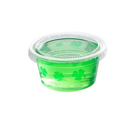 Small St. Patrick’s Day Plastic Gelatin Shot Cups with Lids - 100 Ct.