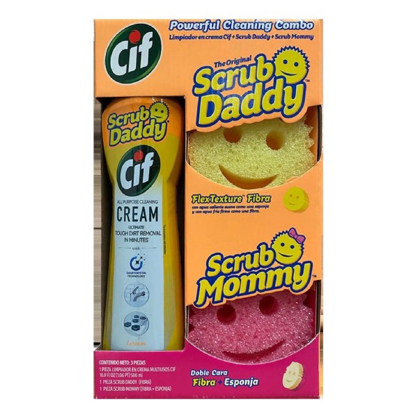 Scrubdaddy Scrub Daddy Scrub Mommy + Cif - Crema De Limpieza Multiusos